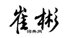 胡問遂崔彬行書個性簽名怎么寫