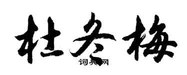 胡問遂杜冬梅行書個性簽名怎么寫