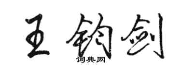 駱恆光王鈞劍行書個性簽名怎么寫