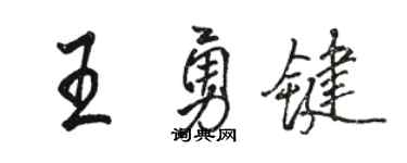 駱恆光王勇鍵行書個性簽名怎么寫