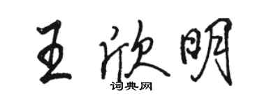 駱恆光王欣明行書個性簽名怎么寫