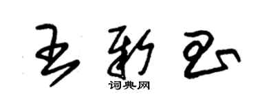 朱錫榮王新昌草書個性簽名怎么寫