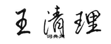 駱恆光王清理行書個性簽名怎么寫