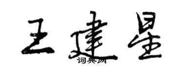 曾慶福王建星行書個性簽名怎么寫