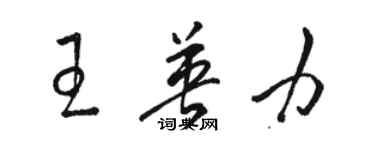 駱恆光王英力草書個性簽名怎么寫