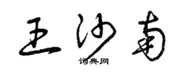 曾慶福王沙南草書個性簽名怎么寫