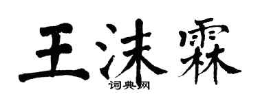 翁闓運王沫霖楷書個性簽名怎么寫