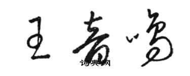 駱恆光王音鳴草書個性簽名怎么寫