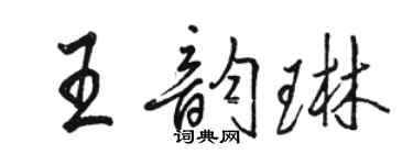 駱恆光王韻琳行書個性簽名怎么寫