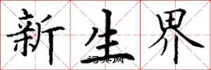 丁謙新生界楷書怎么寫