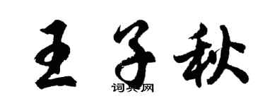 胡問遂王子秋行書個性簽名怎么寫