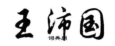 胡問遂王沛國行書個性簽名怎么寫