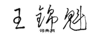 駱恆光王錦魁草書個性簽名怎么寫