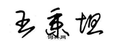 朱錫榮王秉坦草書個性簽名怎么寫