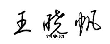 梁錦英王曉帆草書個性簽名怎么寫