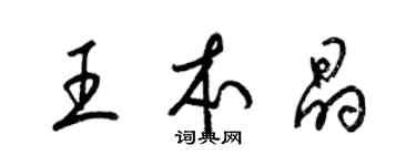 梁錦英王本晶草書個性簽名怎么寫