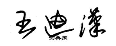 朱錫榮王迪漢草書個性簽名怎么寫