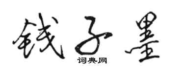 駱恆光錢子墨行書個性簽名怎么寫