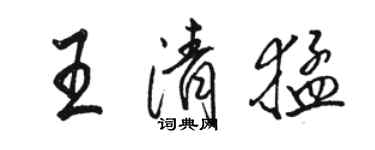 駱恆光王清猛行書個性簽名怎么寫