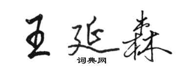 駱恆光王延森行書個性簽名怎么寫