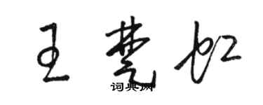 駱恆光王楚虹草書個性簽名怎么寫