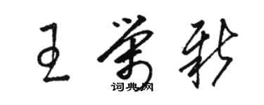 駱恆光王榮新草書個性簽名怎么寫