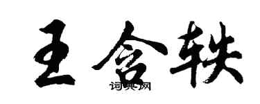 胡問遂王含軼行書個性簽名怎么寫