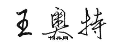 駱恆光王奧特行書個性簽名怎么寫