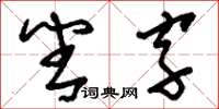 劉少英番字草書怎么寫