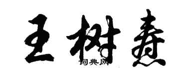 胡問遂王樹燾行書個性簽名怎么寫