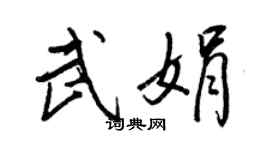 王正良武娟行書個性簽名怎么寫