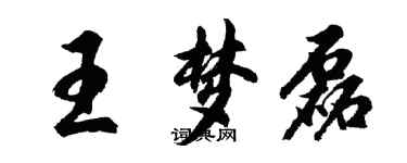 胡問遂王夢磊行書個性簽名怎么寫