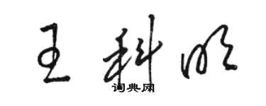 駱恆光王科明草書個性簽名怎么寫