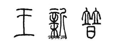 陳墨王新普篆書個性簽名怎么寫