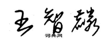 朱錫榮王智麟草書個性簽名怎么寫