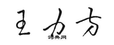 駱恆光王力方草書個性簽名怎么寫