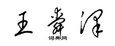 梁錦英王舜澤草書個性簽名怎么寫