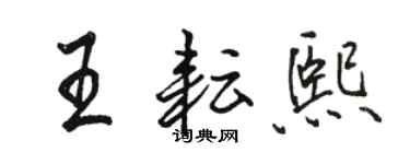 駱恆光王耘熙行書個性簽名怎么寫