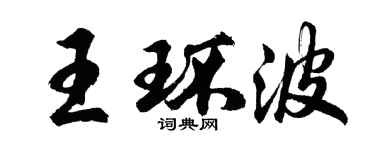 胡問遂王環波行書個性簽名怎么寫