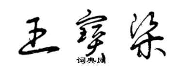 曾慶福王寶梁草書個性簽名怎么寫