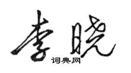 駱恆光李曉行書個性簽名怎么寫