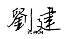 王正良劉建行書個性簽名怎么寫