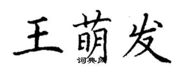 丁謙王萌發楷書個性簽名怎么寫