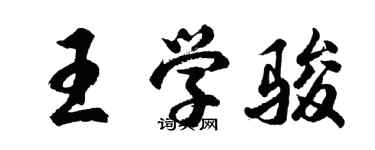 胡問遂王學駿行書個性簽名怎么寫