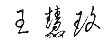 駱恆光王慧玫草書個性簽名怎么寫