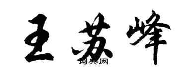 胡問遂王蘇峰行書個性簽名怎么寫
