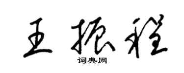 梁錦英王振程草書個性簽名怎么寫