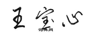 駱恆光王寶心行書個性簽名怎么寫