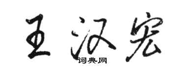 駱恆光王漢宏行書個性簽名怎么寫