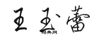 駱恆光王玉蕾行書個性簽名怎么寫